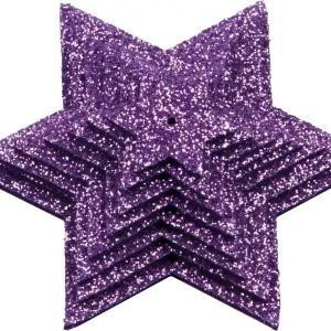 Markenware Glittersternenset lavendel, 8-teilig