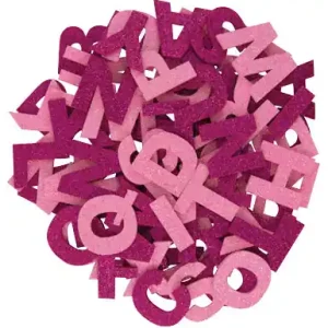 Preisreduziert Glitter Buchstabenmix rosa & pink