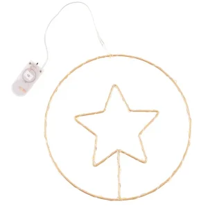 Letzte Chance Metallring mit Stern & LED gold SALE