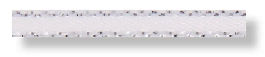 Wochenendangebot Satinband weiß/silber SALE