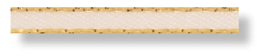 Saisonangebot Satinband creme/gold Aktionspreis