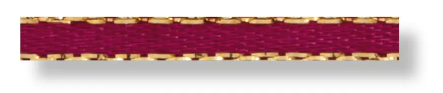 Satinband weinrot/gold Aktionspreis Premium