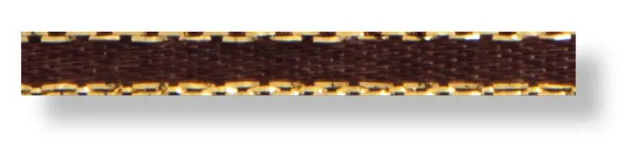 Satinband dunkelbraun/gold Aktionspreis Gratis Versand
