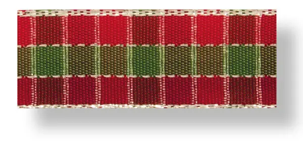 Bestseller Drahtband Karo rot/gold