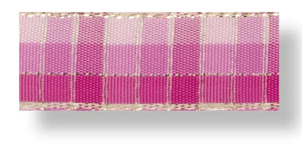Drahtband Karo pink/gold Highlight