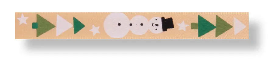 Satinband Schneemann creme Aktionspreis Hochwertig