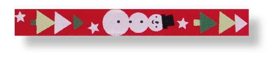 Satinband Schneemann rot Aktionspreis Mengenrabatt