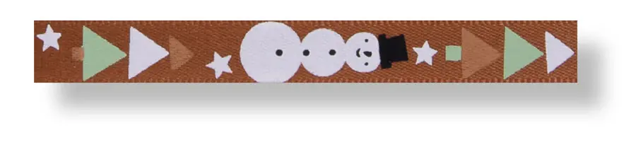 Letzte Chance Satinband Schneemann braun Aktionspreis