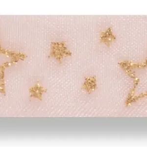 Jetzt Bestellen Drahtchiffonband Sterne rosa/gold