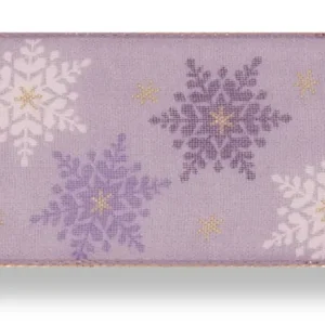 Top-Preis Drahtchiffonband Eiskristalle flieder/gold