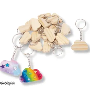 Markenware Schlüsselanhänger Wolke, 24 Stück