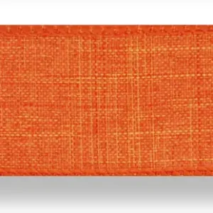 Saisonangebot Drahtband mit Leinenstruktur orange