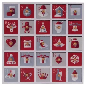 Mengenrabatt Adventskalender rot, mit 25 Fächern SALE