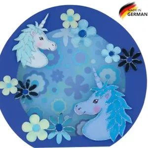 Laternen Bastelset Einhörner blau Kostenloser Versand