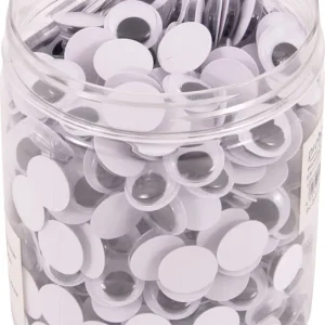 Rabatt Wackelaugen rund 1000 Stück in 5 Größen