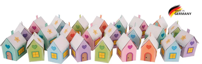 Sichere Zahlung Adventskalender Bastelset Winterhäuschen