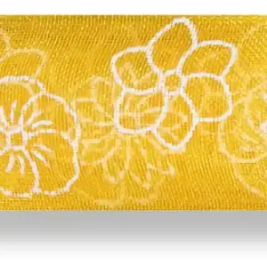 Direkt Vom Hersteller Drahtchiffonband Blumen gelb