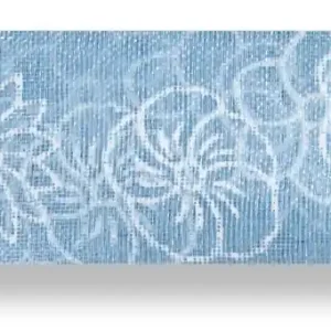 Drahtchiffonband Blumen hellblau Mengenrabatt