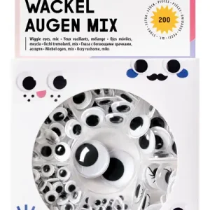 Heißes Angebot Wackelaugen rund 200 Stück in 7 Varianten