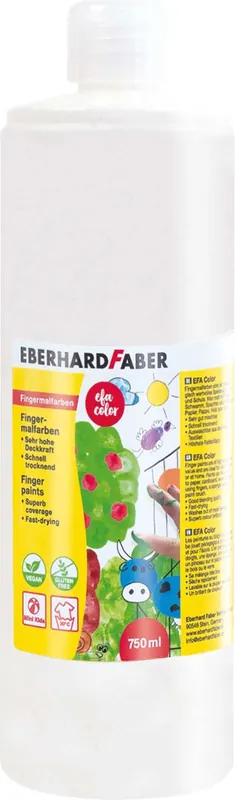 Fingermalfarbe Eberhard Faber weiß Handgefertigt