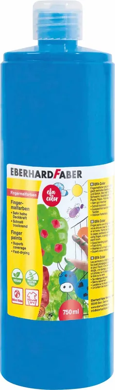 Markenprodukt Fingermalfarbe Eberhard Faber blau