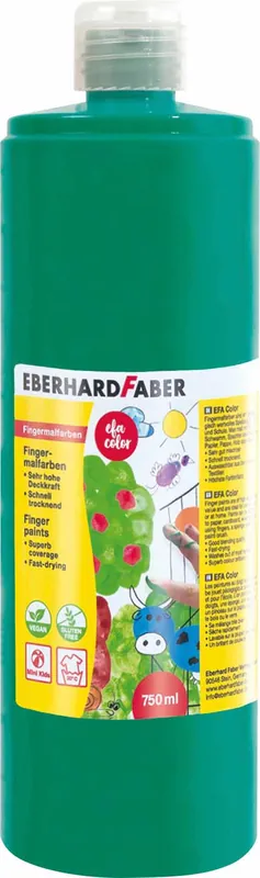 Handgefertigt Fingermalfarbe Eberhard Faber grün