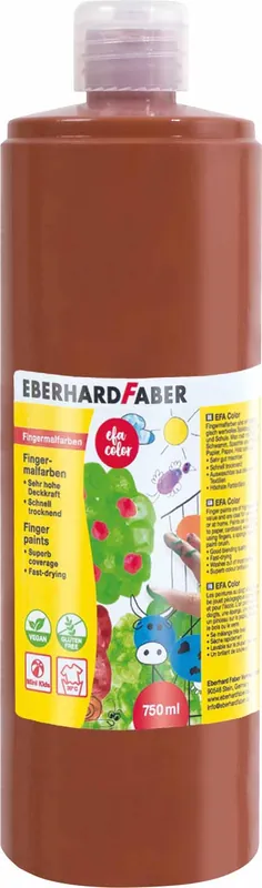 Fingermalfarbe Eberhard Faber braun Geld-Zurück-Garantie