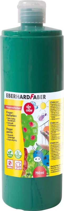 Kostenloser Rückversand Fingermalfarbe Eberhard Faber dunkelgrün