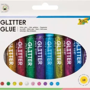 Kostenfreie Lieferung Glitter Glue 10 x 10,5 ml sortiert