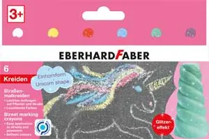 Straßenmalkreide Einhorn mit Glitzereffekt Highlight