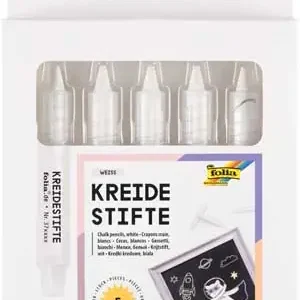Saisonangebot Kreidestifteset weiß, 5 Stück