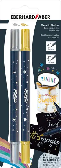 Schneller Versand Metallic Marker Duo 2 Stück sortiert