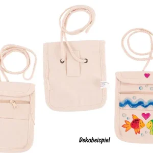 Schneller Versand Brustbeutel natur, 100% Baumwolle