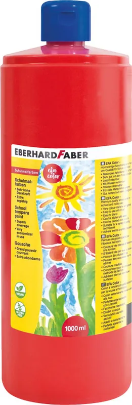 Top-Seller Efa Color Tempera hellrot, 1000 ml