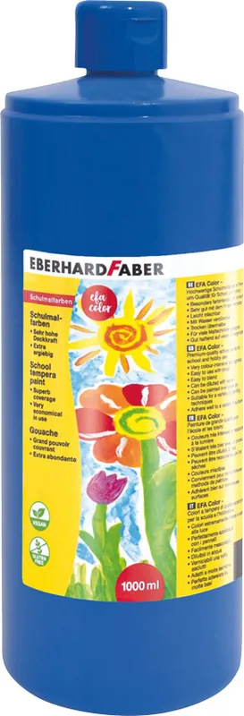 Zertifiziert Efa Color Tempera kobaltblau, 1000 ml