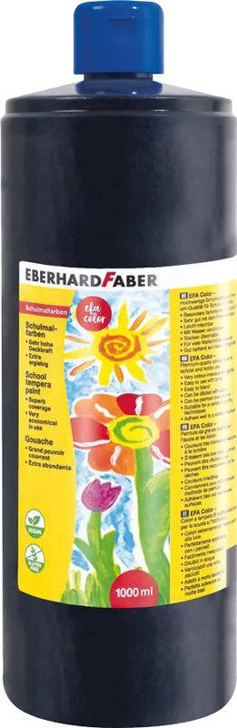 Efa Color Tempera schwarz, 1000 ml Zertifiziert