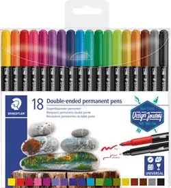 Rabatt Doppelfasermaler permanent 18 Stück