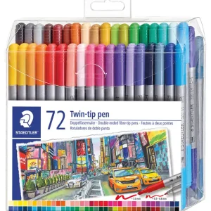 Doppelfasermaler 72 Stück sortiert Rabatt