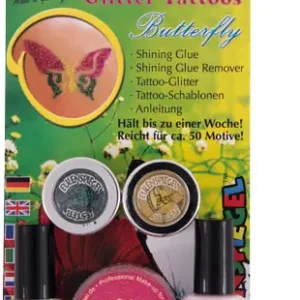 Glitter Tattooset Schmetterlinge Sonderangebot