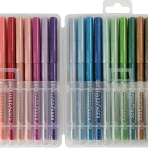 Handgefertigt Fasermaler Glitzer 24 Stück sortiert Aktionspreis