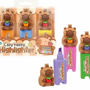 Happy Capy Highlighter, 3 Stück sortiert Mengenrabatt