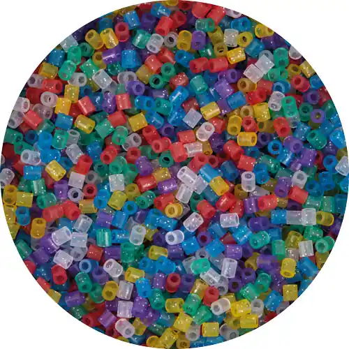 Kostenloser Versand Bügelperlen midi 6.000 Stück in 6 Glitterfarben