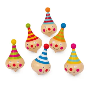 Expressversand Clown Kreisel 6 Stück sortiert