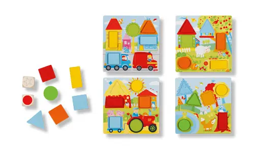 Meistverkauft Farb- & Formenwürfelspiel Geo