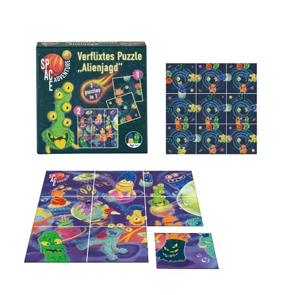 Markenware Puzzle Alienjagd