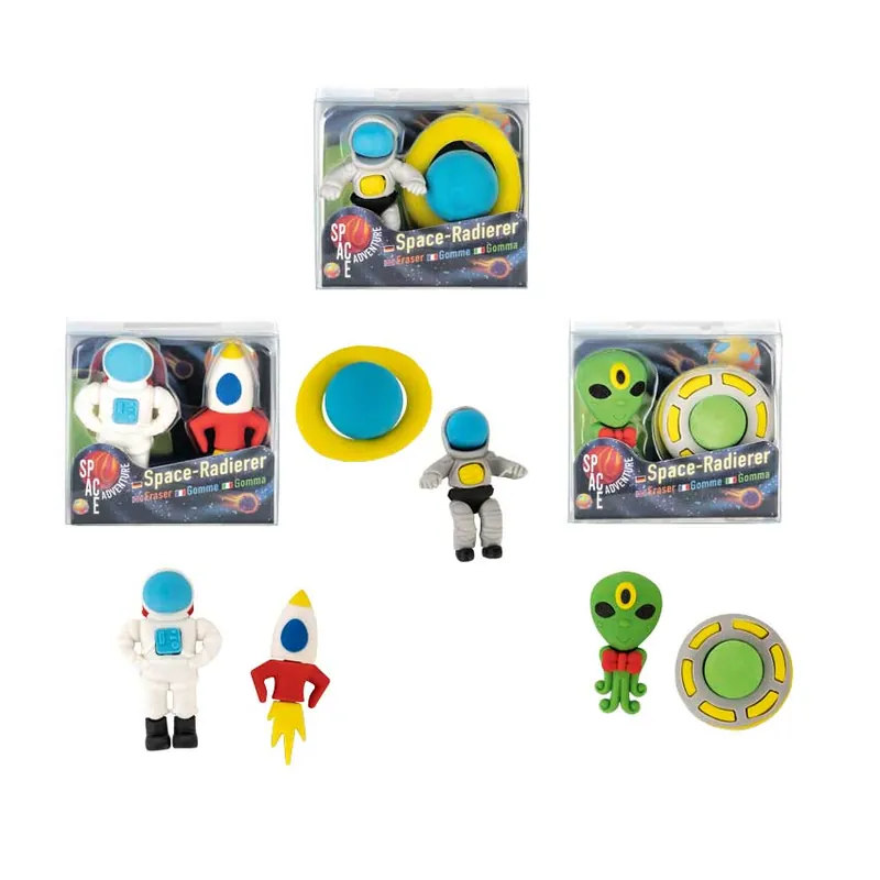 Radierer Space 2 Stück sortiert Kostenloser Versand