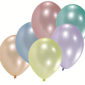 Rabatt Luftballon rund, perlmutt, 50 Stück sortiert