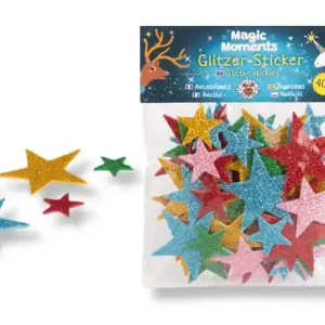 Sternsticker aus Glittermoosgummi SALE Letzte Chance