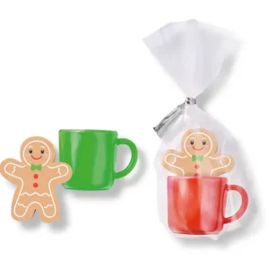 Preis Gesenkt Radierer Lebkuchenmann mit Tasse sortiert, 4 cm