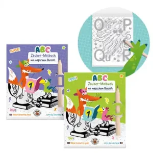 Finale Aktion Zaubermalbuch mit Stift sortiert